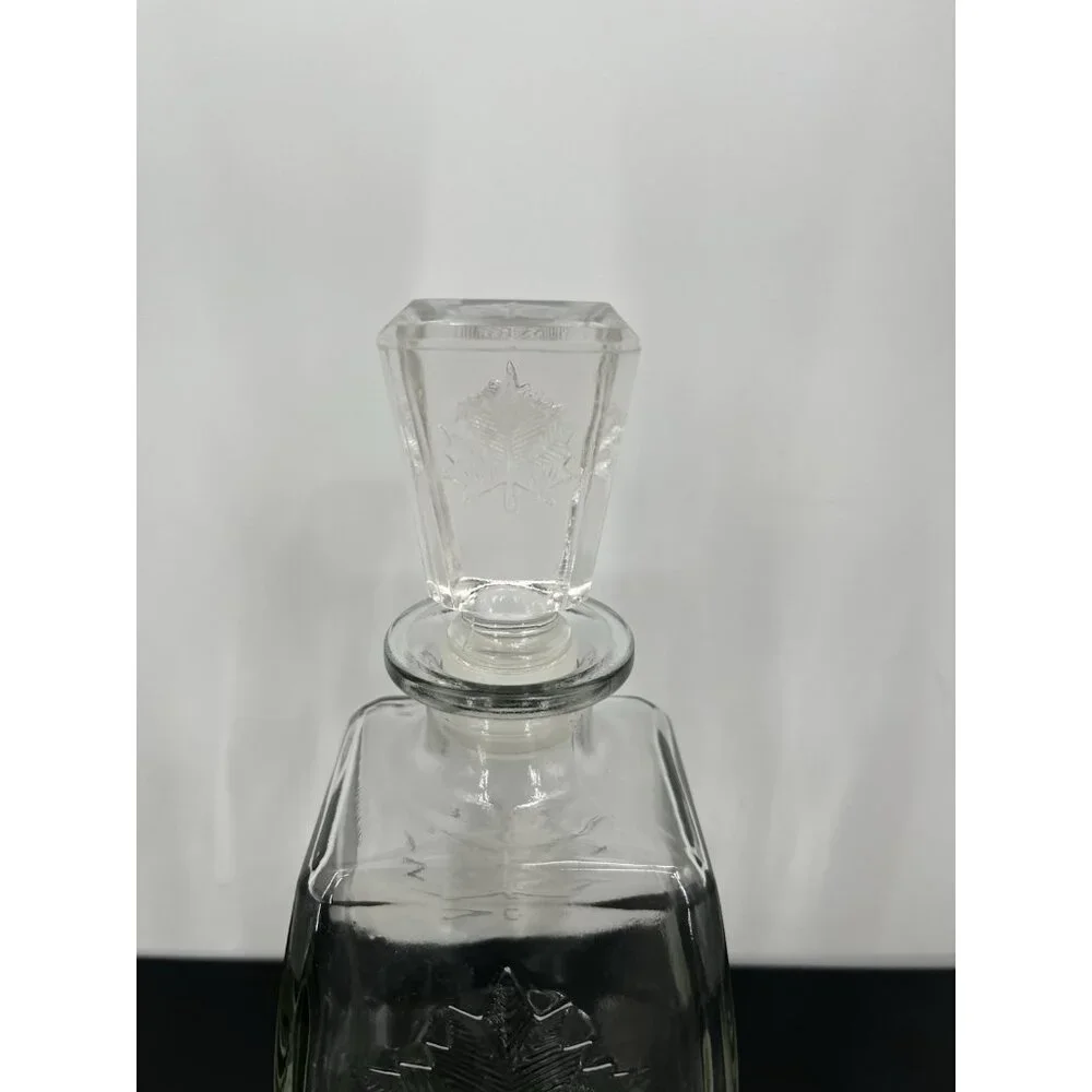 Vintage-John MacNaughton Co-Glass Bottle-‎ Canada-Liquor Decanter-Made in USA